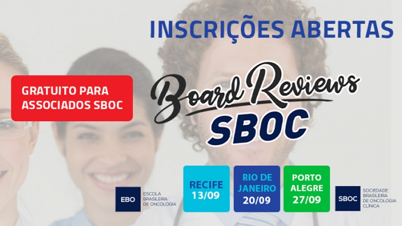 Board Reviews da SBOC t&ecirc;m inscri&ccedil;&otilde;es abertas em Recife, Rio e PoA