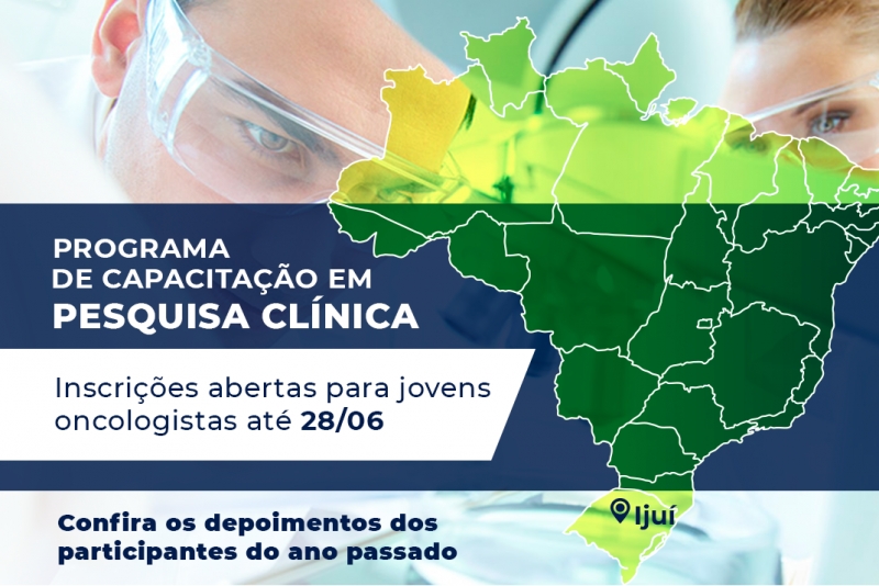 Programa de Capacita&ccedil;&atilde;o em Pesquisa Cl&iacute;nica: veja os depoimentos dos jovens oncologistas que participaram no ano passado e inscreva-se!