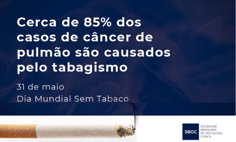 Dia Mundial sem Tabaco: cerca de 85% dos casos de c&acirc;ncer de pulm&atilde;o s&atilde;o causados pelo tabagismo